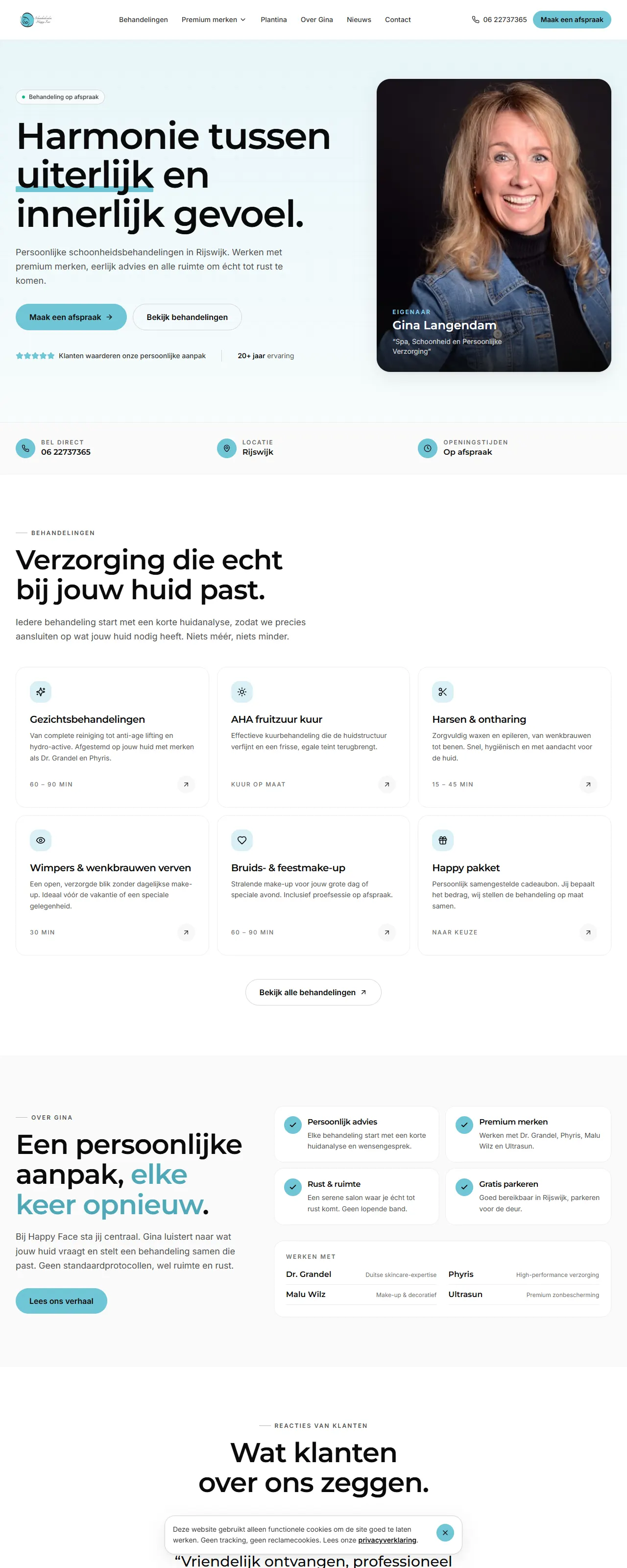 Screenshot van Happy Face - schoonheidssalon
